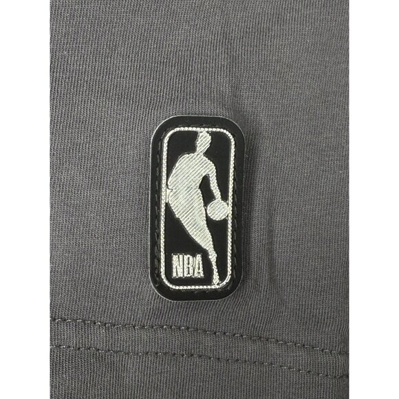 Brooklyn Nets NBA Large‎ Gray Graphic T-Shirt B Logo Short Sleeve Cotton Blend - Picture 4 of 6